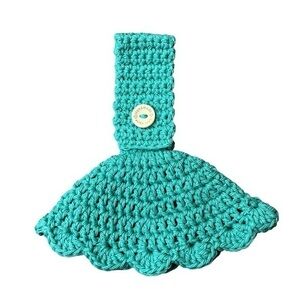 Kitchen Tea Hand Towel Holder Topper Cotton‎ Handcrafted Handmade Crochet
